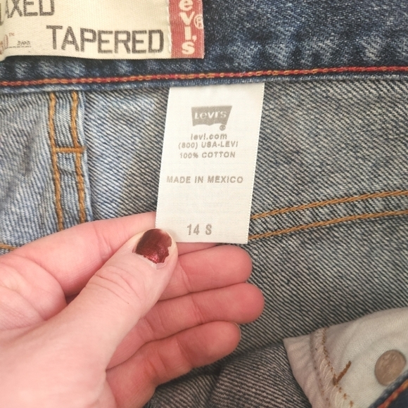 EUC Vintage 00's Levi's 550 Relaxed Tapered Jeans, Size 14S/Modern Size 10 - Picture 3 of 9